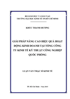 Giải pháp nâng cao hiệu quả kinh doanh tại Tổng công ty