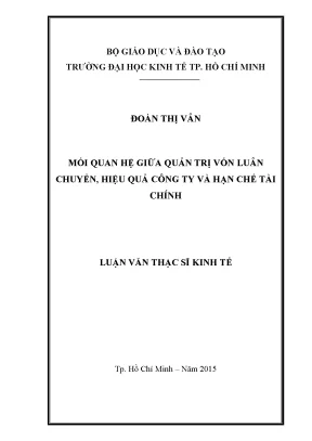 Nghiên Cứu Mối Quan Hệ Giữa Quản Trị Vốn Luân Chuyển và
