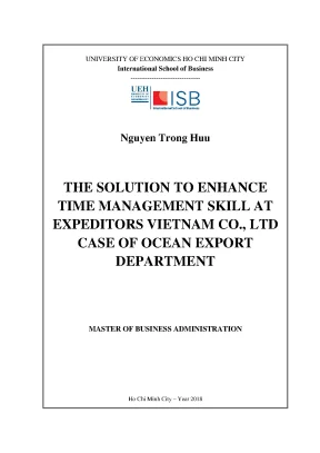 Luận văn: Kỹ năng quản lý thời gian tại Expeditors