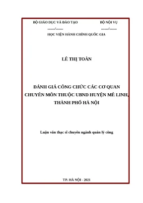 Đánh Giá Công Chức Tại UBND Huyện Mê Linh, Hà Nội