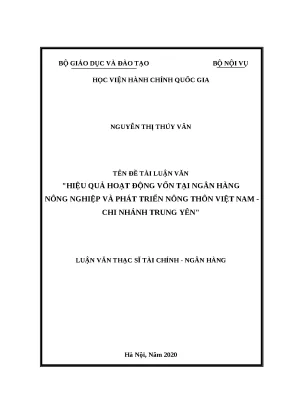 Nâng cao hiệu quả huy động vốn tại NHNo & PTNT Việt Nam