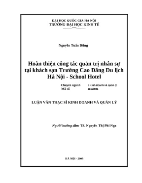 Cải thiện quản trị nhân sự tại khách sạn Trường Cao Đẳng 