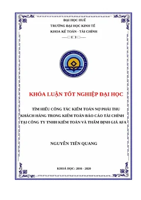 Quy trình kiểm toán nợ phải thu khách hàng trong BCTC