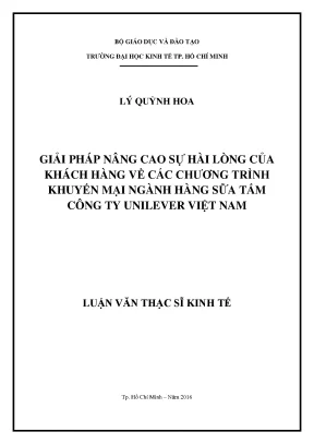 Giải pháp nâng cao sự hài lòng khách hàng với chương