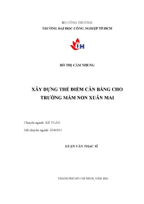Thẻ Điểm Cân Bằng cho Trường Mầm Non Xuân Mai: Nghiên