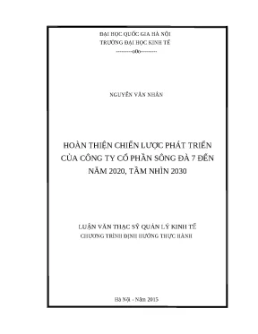 Luận văn chiến lược phát triển Công ty Sông Đà 7 (UEB)