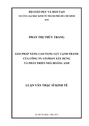 Giải pháp nâng cao năng lực cạnh tranh cho công ty xây