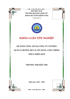 Công tác kế toán công nợ tại Công ty Cổ phần Quản lý