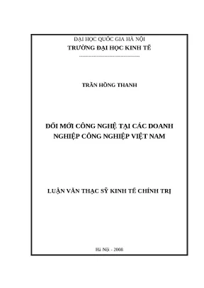 Đổi mới công nghệ tại doanh nghiệp công nghiệp Việt Nam: