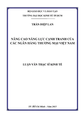 Luận văn: Năng lực cạnh tranh ngân hàng thương mại VN