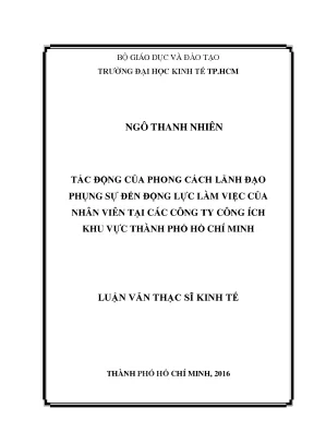 Tác động của phong cách lãnh đạo phụng sự đến động lực