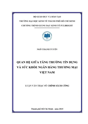 Mối Quan Hệ Giữa Tăng Trưởng Tín Dụng và Sức Khỏe Ngân
