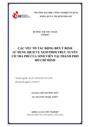 Yếu Tố Ảnh Hưởng Đến Ý Định Sử Dụng Dịch Vụ Xem Phim