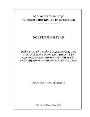 Luận văn UEH: Hiệu quả kinh doanh ngân hàng thương mại