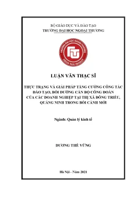 Giải pháp nâng cao đào tạo cán bộ công đoàn tại Đông