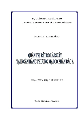 Quản Trị Rủi Ro Lãi Suất Tại Ngân Hàng TMCP Bắc Á