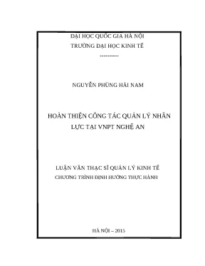Cải Tiến Quản Lý Nhân Lực Tại VNPT Nghệ An
