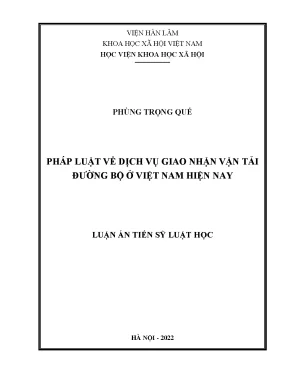 Nghiên Cứu Pháp Luật Về Dịch Vụ Giao Nhận Vận Tải Đường
