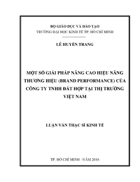 Giải pháp nâng cao hiệu năng thương hiệu của Công ty