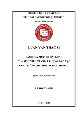Luận văn: Đánh giá hài lòng sinh viên ĐH Ngoại Thương