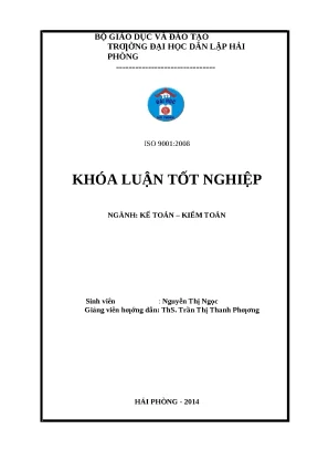 Khóa luận kế toán doanh thu chi phí tại công ty Hoàng Sơn