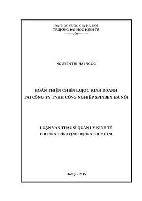 Chiến Lược Kinh Doanh Tại Công Ty TNHH Công Nghiệp