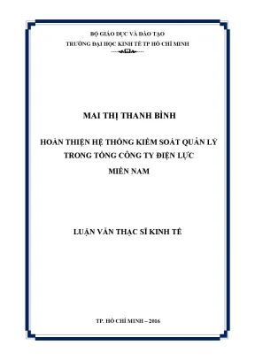 Luận văn: Hoàn thiện hệ thống kiểm soát quản lý EVN SPC