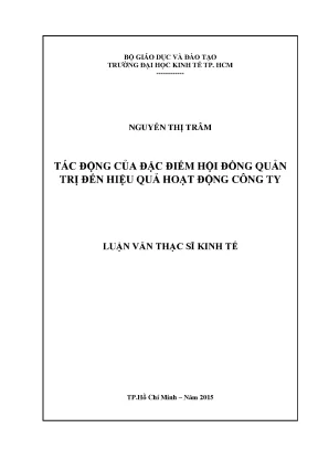 Tác động của Hội đồng Quản trị đến Hiệu quả Hoạt động