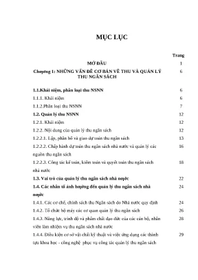 Hoàn thiện quản lý thu ngân sách nhà nước tại Hà Nội đến