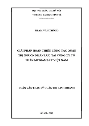 Giải pháp hoàn thiện quản trị nhân lực tại Mediamart