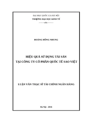 Nâng cao hiệu quả sử dụng tài sản tại Công ty Cổ phần