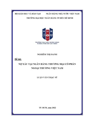 Quản lý nợ xấu tại Ngân hàng TMCP Ngoại Thương Việt Nam