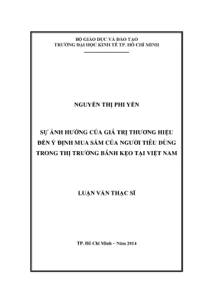 Ảnh Hưởng Của Giá Trị Thương Hiệu Đến Ý Định Mua Sắm