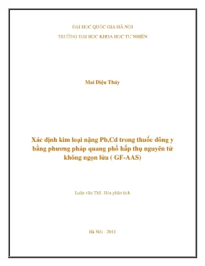 Phân Tích Kim Loại Nặng Pb, Cd Trong Thuốc Đông Y Bằng