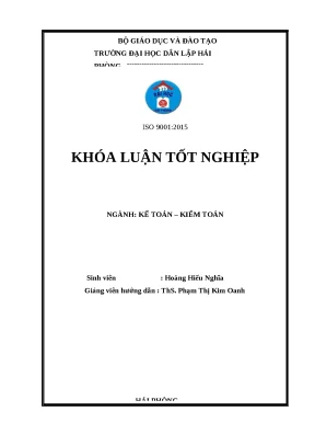 Hoàn thiện kế toán người mua, người bán tại Đằng Giang