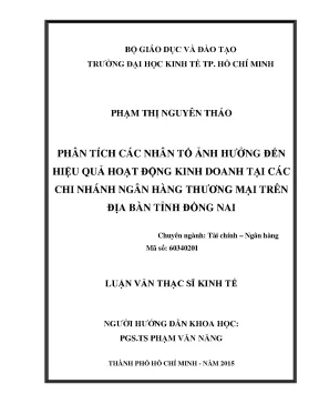 Phân Tích Nhân Tố Ảnh Hưởng Đến Hiệu Quả Kinh Doanh Ngân