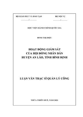 Hoạt động giám sát của Hội đồng nhân dân huyện An Lão,