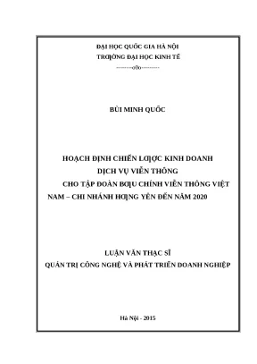 Luận văn: Chiến lược kinh doanh viễn thông VNPT Hưng Yên