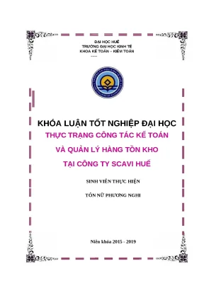 Thực trạng kế toán và quản lý HTK tại công ty Scavi Huế