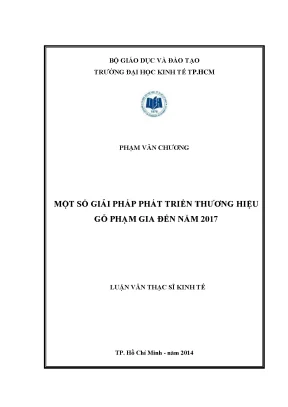 Luận văn: Giải pháp phát triển thương hiệu Gỗ Phạm Gia
