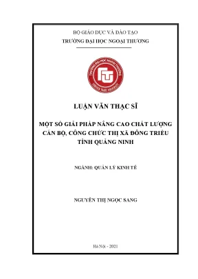Giải pháp nâng cao chất lượng cán bộ công chức tại thị