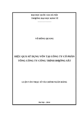 Hiệu Quả Sử Dụng Vốn Tại Công Ty Cổ Phần Tổng Công Ty
