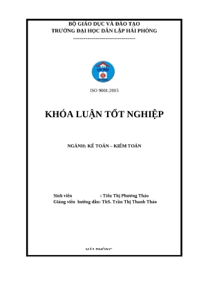 Khóa Luận Tốt Nghiệp Ngành Kế Toán Tại Trường ĐH Dân Lập