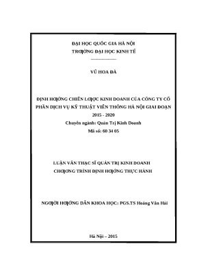 Chiến Lược Kinh Doanh Công Ty Cổ Phần Dịch Vụ Kỹ Thuật