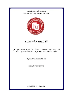 Giải pháp nâng cao quản lý tài chính tại Công ty Cổ phần