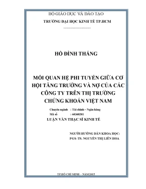 Mối Quan Hệ Phi Tuyến Giữa Cơ Hội Tăng Trưởng và Nợ của
