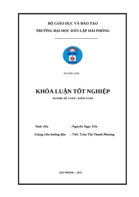 Hoàn thiện kế toán vốn bằng tiền tại công ty TNHH Tam Sơn