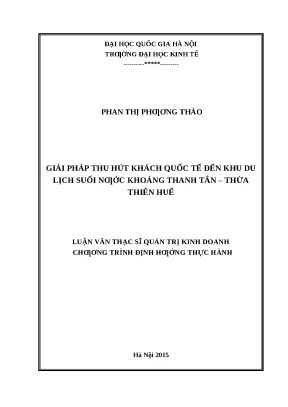 Giải Pháp Thu Hút Khách Quốc Tế Đến Khu Du Lịch Suối