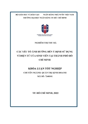 Yếu Tố Ảnh Hưởng Đến Việc Sử Dụng Ví Điện Tử Của Sinh