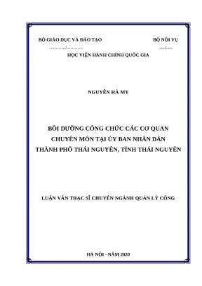 Luận văn bồi dưỡng công chức tại UBND TP. Thái Nguyên